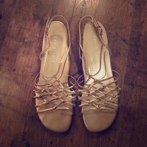 david tate Champagne Strappy Heels Sandals size 8